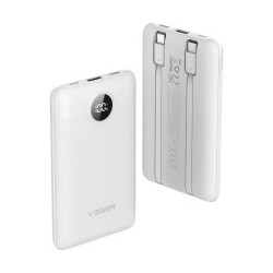 POWER BANK 10000MAH VEGER + CABLE TYP C / LIGHTNING PD QC3.0 2A 22,5W C11C W1170 WHITE
