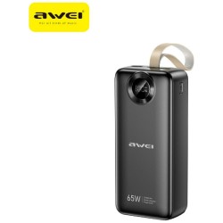 POWER BANK 30000MAH AWEI PA-34 65W BLACK POWER BANK 30000MAH AWEI PA-34 65W BLACK