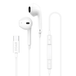 HF EARPHONES BWOO HF175 USB-C WHITE