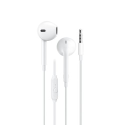 WIRED IN-EAR HEADPHONES BLUE STAR JACK 3,5MM PA-E65 1.2M WHITE