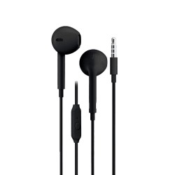 WIRED IN-EAR HEADPHONES BLUE STAR JACK 3,5MM PA-E65 1.2M BLACK
