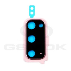 LENS OF CAMERA SAMSUNG G980 GALAXY S20 4G / G981 GALAXY S20 5G PINK WITH FRAME AND STICKER