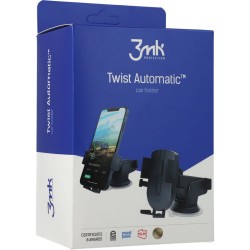 UNIVERSAL CAR HOLDER 3MK TWIST AUTOMATIC BLACK