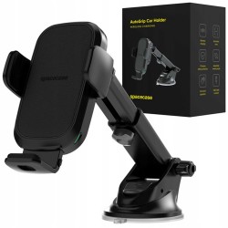 UNIVERSAL CAR HOLDER WITH WIRELESS CHARGER SPACECASE WM7B FOR DASH/WINDSHIELD BLACK