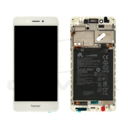LCD Display HUAWEI HONOR 6C WITH FRAME AND BATTERY WHITE 02351FUU 02351BKB ORIGINAL SERVICE PACK
