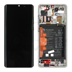 LCD Display HUAWEI P30 PRO WITH FRAME AND BATTERY SILVER 02353SBC 02355MUR 02354NAH 02355UMY ORIGINAL SERVICE PACK LCD Display HUAWEI P30 PRO WITH FRAME AND BATTERY SILVER 02353SBC 02355MUR 02354NAH 02355UMY ORIGINAL SERVICE PACK
