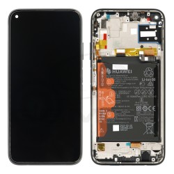 LCD Display HUAWEI P40 LITE WITH FRAME AND BATTERY MIDNIGHT BLACK 02353KFU ORIGINAL SERVICE PACK