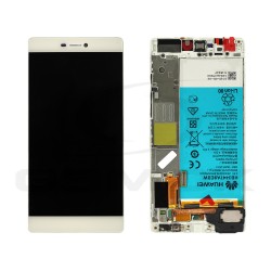 LCD Display HUAWEI P8 GRA-L09 WITH FRAME AND BATTERY WHITE 02350GRS ORIGINAL SERVICE PACK