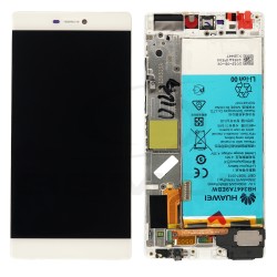 LCD Display HUAWEI P8 GRA-L09 WITH FRAME AND BATTERY WHITE 02350GRS ORIGINAL SERVICE PACK LCD Display HUAWEI P8 GRA-L09 WITH FRAME AND BATTERY WHITE 02350GRS ORIGINAL SERVICE PACK