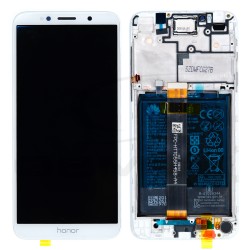 LCD Display HUAWEI Y5 2018 / HONOR 7S WITH FRAME AND BATTERY WHITE 02351XHT ORIGINAL SERVICE PACK