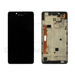 LCD Display LENOVO A6000 BLACK WITH FRAME 5D68C00655 ORIGINAL SERVICE PACK