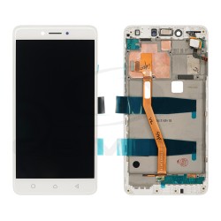 LCD + TOUCH PAD COMPLETE LENOVO K6 NOTE WHITE WITH FRAME