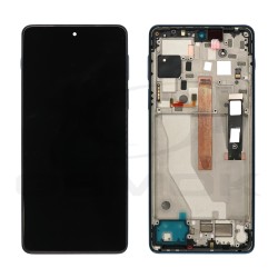 LCD Display MOTOROLA MOTO EDGE 20 PRO XT2153 WITH FRAME BLUE VEGAN LETHER 5D68C19377 ORIGINAL SERVICE PACK