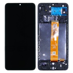 LCD Display SAMSUNG A022 GALAXY A02 BLACK WITH FRAME [RMORE]