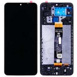 LCD Display SAMSUNG A127 GALAXY A12 2021 BLACK WITH FRAME [INCELL]