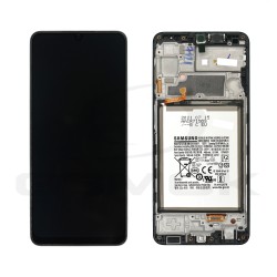 LCD Display SAMSUNG A225 GALAXY A22 4G BLACK WITH FRAME AND BATTERY GH82-26241A ORIGINAL SERVICE PACK