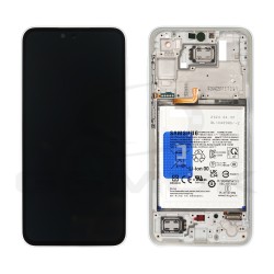 LCD Display SAMSUNG A356 GALAXY A35 5G WITH FRAME AND BATTERY GH82-34223B BLUE ORIGINAL SERVICE PACK