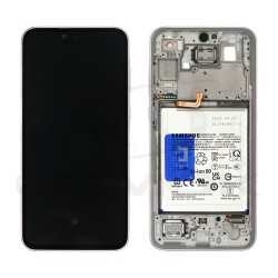 LCD Display SAMSUNG A356 GALAXY A35 LAVENDER WITH FRAME AND BATTERY GH82-34223C ORIGINAL SERVICE PACK