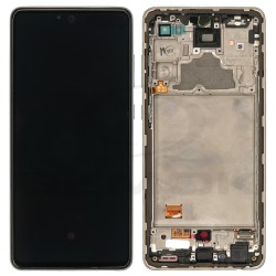LCD Display SAMSUNG A725 A726 GALAXY A72 / A72 5G WHITE WITH FRAME GH82-25624D GH82-25463D GH82-25460D GH82-25849D ORIGINAL SERVICE PACK