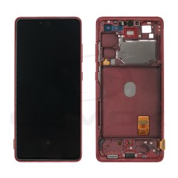 LCD Display SAMSUNG G780 GALAXY S20 FE CLOUD RED WITH FRAME GH82-29057E GH82-29056E GH82-24219E GH82-24220E GH82-24214E GH82-24215E GH82-31329E GH82-31328E ORIGINAL SERVICE PACK