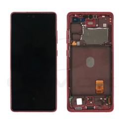 LCD Display SAMSUNG G781 GALAXY S20 FE 5G RED WITH FRAME  GH82-29056E GH82-24214E GH82-24215E GH82-31320E GH82-31321E ORIGINAL SERVICE PACK