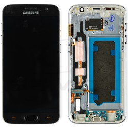 LCD Display SAMSUNG G930 GALAXY S7 BLACK WITH FRAME [OLED]