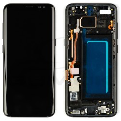 LCD Display SAMSUNG G950 GALAXY S8 BLACK WITH FRAME [OLED RMORE]