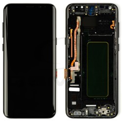 LCD Display SAMSUNG G955 GALAXY S8 PLUS BLACK WITH FRAME [OLED]