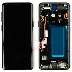 LCD Display SAMSUNG G960 GALAXY S9 BLACK WITH FRAME [OLED RMORE]