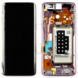 LCD Display SAMSUNG G960 GALAXY S9 LILAC PURPLE WITH FRAME AND BATTERY GH82-15994B ORIGINAL SERVICE PACK