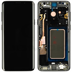 LCD Display SAMSUNG G965 GALAXY S9 PLUS BLACK WITH FRAME [OLED]