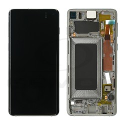 LCD Display SAMSUNG G973 GALAXY S10 PRISM WHITE WITH FRAME GH82-18850B GH82-18835B GH82-18860B ORIGINAL SERVICE PACK