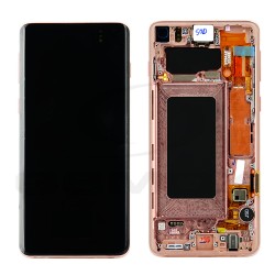 LCD Display SAMSUNG G973 GALAXY S10 PRISM PINK WITH FRAME GH82-18850D GH82-18835D GH82-18860D ORIGINAL SERVICE PACK