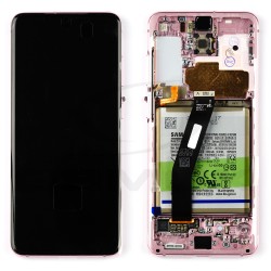 LCD Display SAMSUNG G981 GALAXY S20 5G PINK FRAME AND BATTERY GH82-22127C ORIGINAL SERVICE PACK