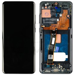 LCD Display SAMSUNG G988 GALAXY S20 ULTRA BLACK WITH FRAME [OLED RMORE]