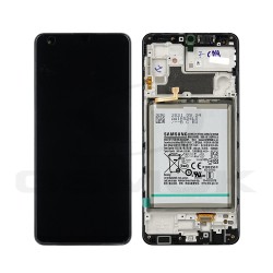 LCD Display SAMSUNG M325 GALAXY M32 BLACK WITH FRAME AND BATTERY GH82-26192A ORIGINAL SERVICE PACK