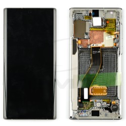 LCD Display SAMSUNG N970 GALAXY NOTE 10 WHITE WITH FRAME AND BATTERY GH82-20842C ORIGINAL SERVICE PACK