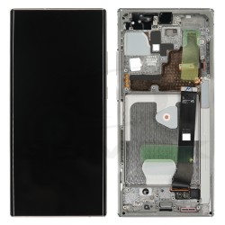 LCD + TOUCH PAD COMPLETE SAMSUNG N985 N986 GALAXY NOTE 20 ULTRA 5G WHITE WITH FRAME NO CAMERA GH82-31460C GH82-31453C GH82-31454C GH82-31459C GH82-31461C GH82-31458C GH82-31457C ORIGINAL SERVICE PACK