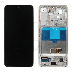 LCD Display SAMSUNG S901 GALAXY S22 5G WHITE WITH FRAME GH82-27520B GH82-27521B ORIGINAL SERVICE PACK