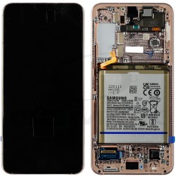 LCD Display SAMSUNG S901 GALAXY S22 5G PINK GOLD FRAME AND BATTERY GH82-27518D ORIGINAL SERVICE PACK