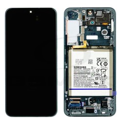 LCD Display SAMSUNG S901 GALAXY S22 5G GREEN WITH FRAME AND BATTERY GH82-27518C ORIGINAL SERVICE PACK