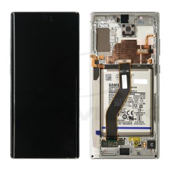 LCD Display SAMSUNG WITH BATTERY N975 GALAXY NOTE 10 PLUS AURA WHITE WITH FRAME GH82-20841B ORIGINAL SERVICE PACK