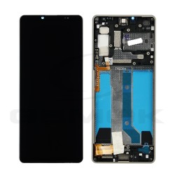 LCD Display SONY XPERIA 10 IV DUAL WITH FRAME WHITE A5047174A ORIGINAL SERVICE PACK