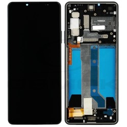 LCD Display SONY XPERIA 10 IV DUAL WITH FRAME BLACK A5047173A ORIGINAL SERVICE PACK