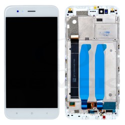 LCD Display XIAOMI MI A1 WHITE WITH FRAME 5604100050B6 ORIGINAL SERVICE PACK