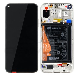 LCD Display HUAWEI HONOR 20 / NOVA 5T WITH FRAME AND BATTERY WHITE 02352TPC ORIGINAL SERVICE PACK