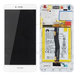 LCD Display HUAWEI HONOR 6X WITH FRAME AND BATTERY WHITE 02351ADQ ORIGINAL SERVICE PACK