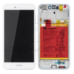 LCD Display HUAWEI HONOR 8 LITE WITH FRAME AND BATTERY WHITE 02351DDR 02351DQA 02351DWJ 02351DWQ 02351UYE ORIGINAL SERVICE PACK