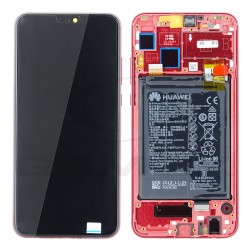 LCD Display HUAWEI HONOR 8X WITH FRAME AND BATTERY RED 02352EEL 02352EEN ORIGINAL SERVICE PACK