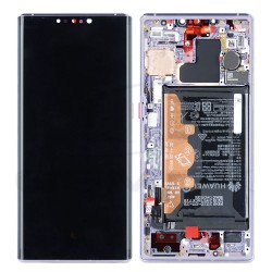 LCD Display HUAWEI MATE 30 PRO WITH FRAME AND BATTERY SPACE SILVER 02353EQX 02353HJH ORIGINAL SERVICE PACK